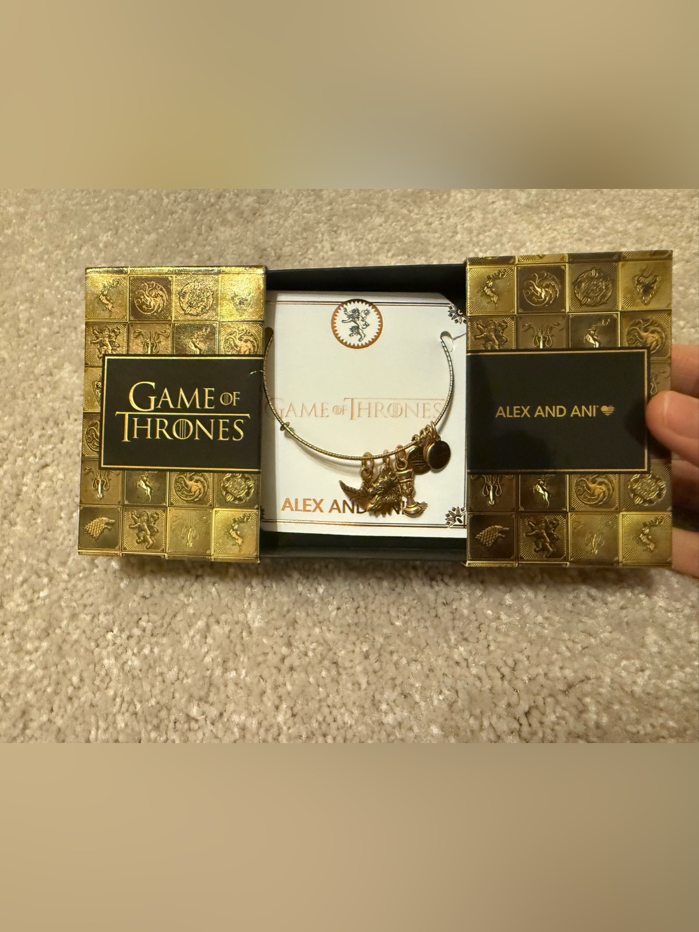 Alex and Ani Gold Dragon Charm Bangle Bracelet